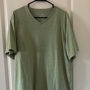 George Men's V-Neck Short Sleeve Tee in Sage Green